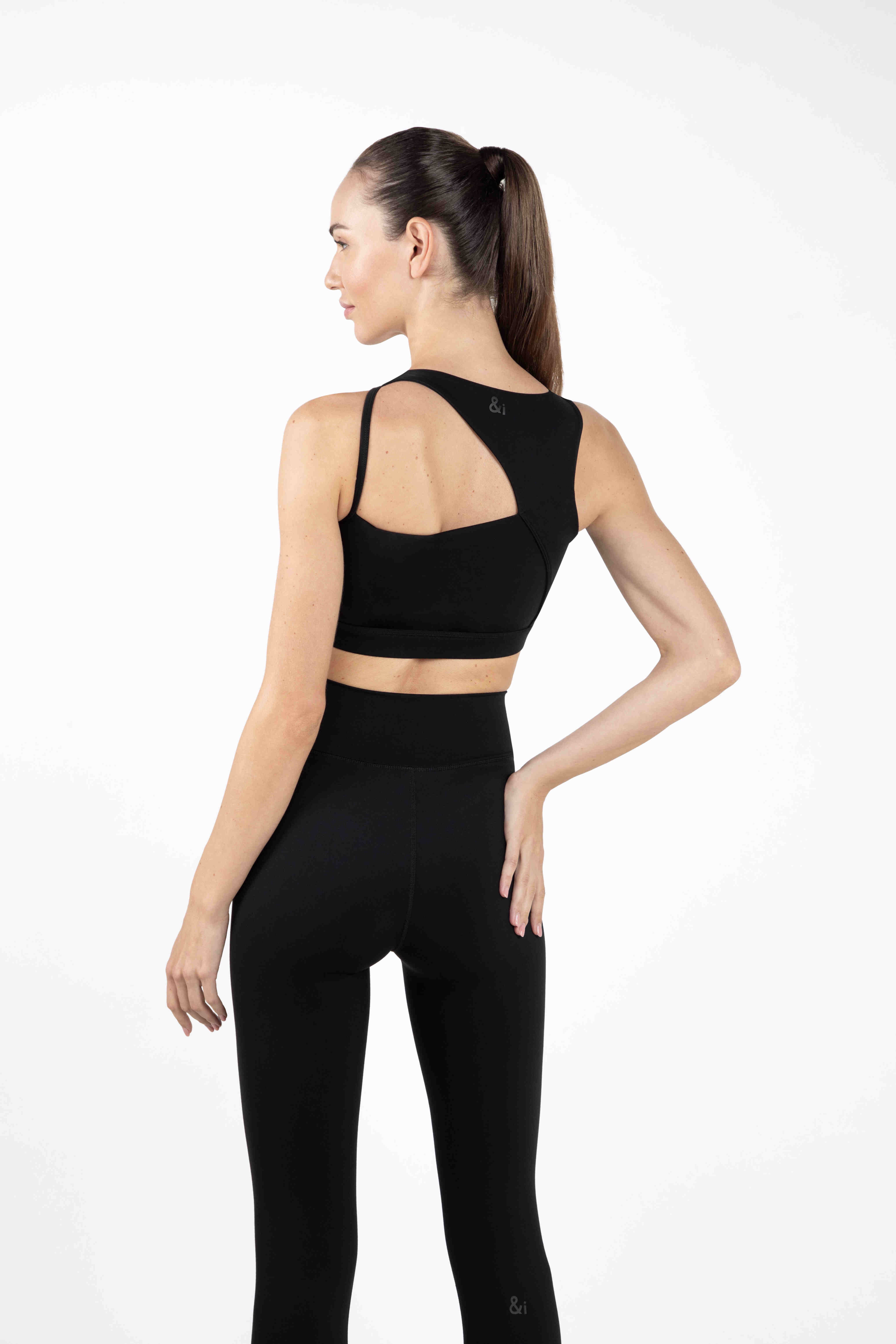 Asymmetrical Sports Bra Black