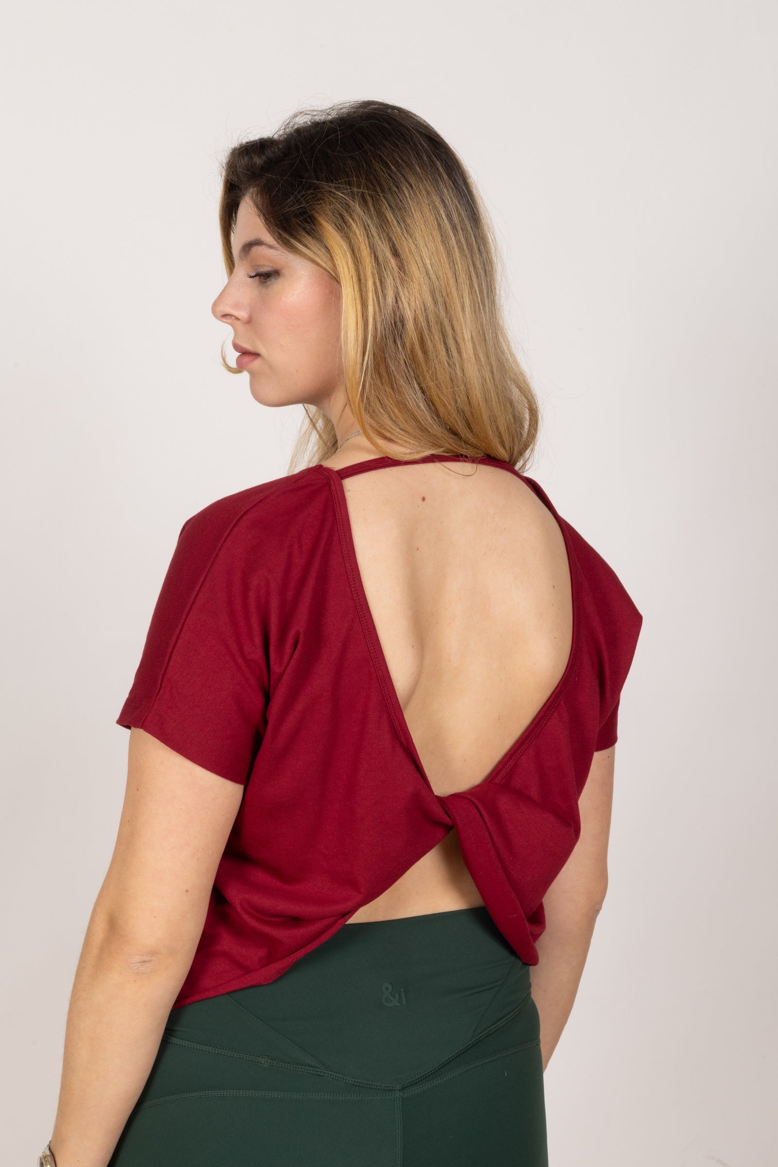Bordeaux Open Back Top