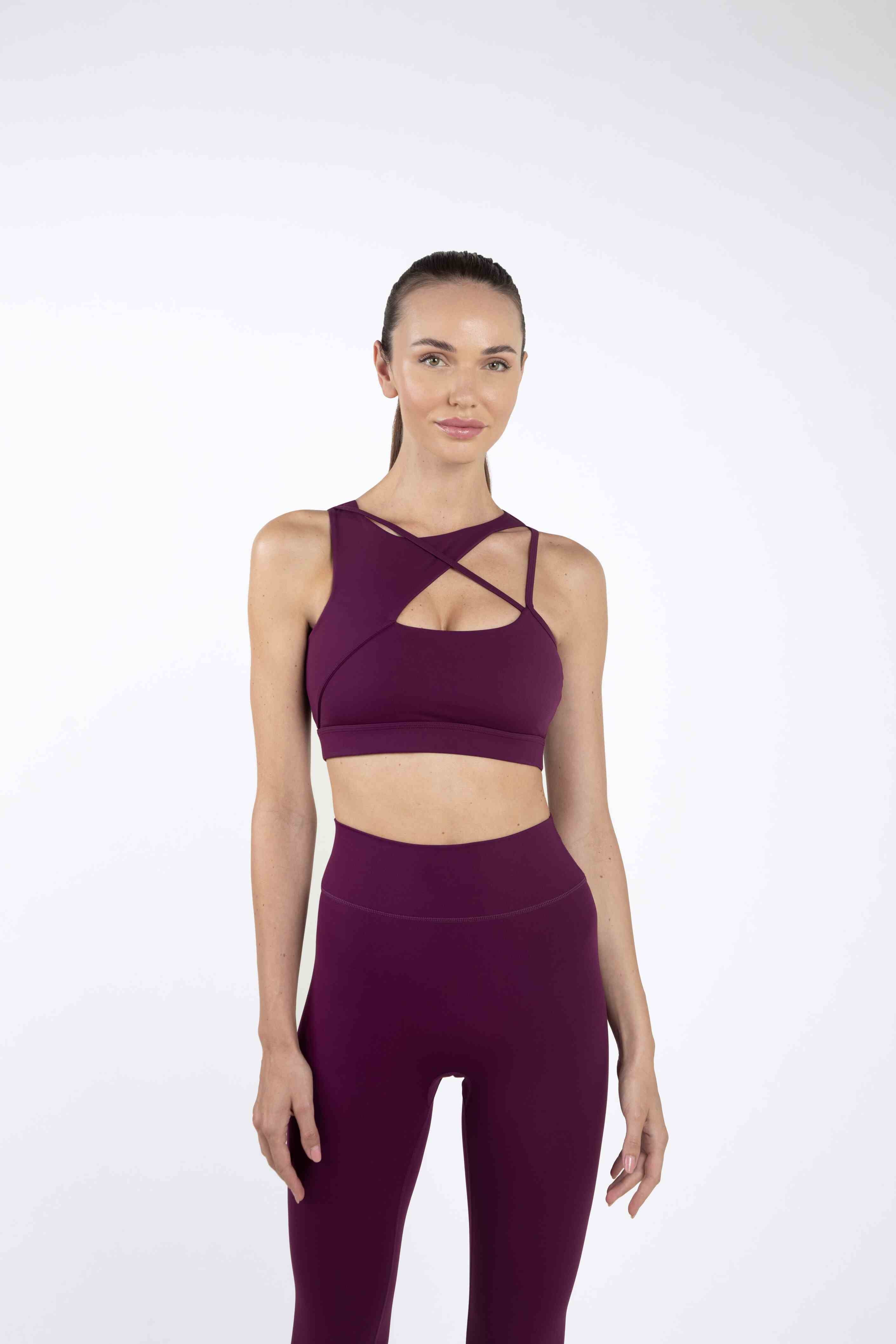 Asymmetrical Sports Bra Purple