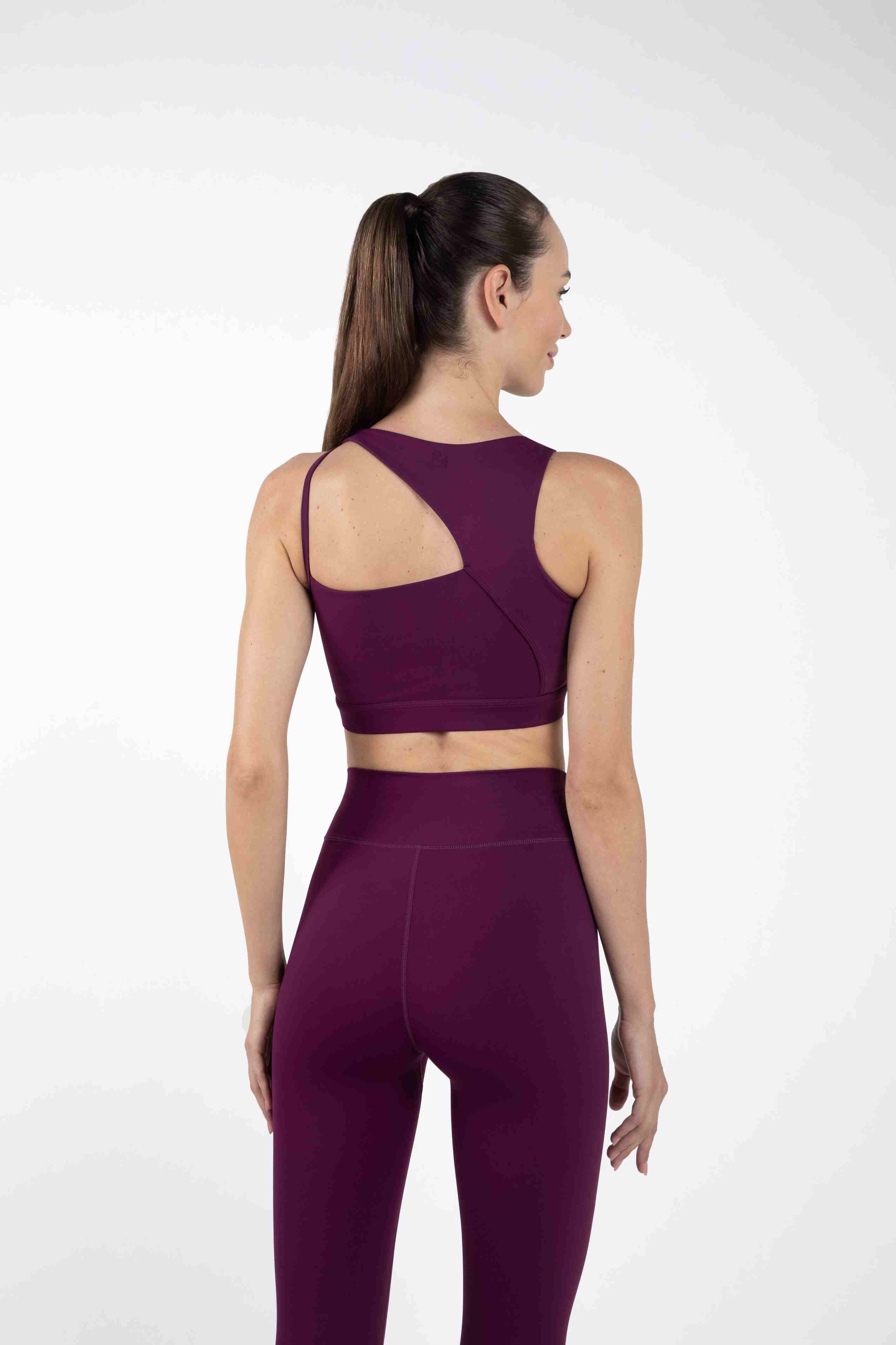 Asymmetrical Sports Bra Purple