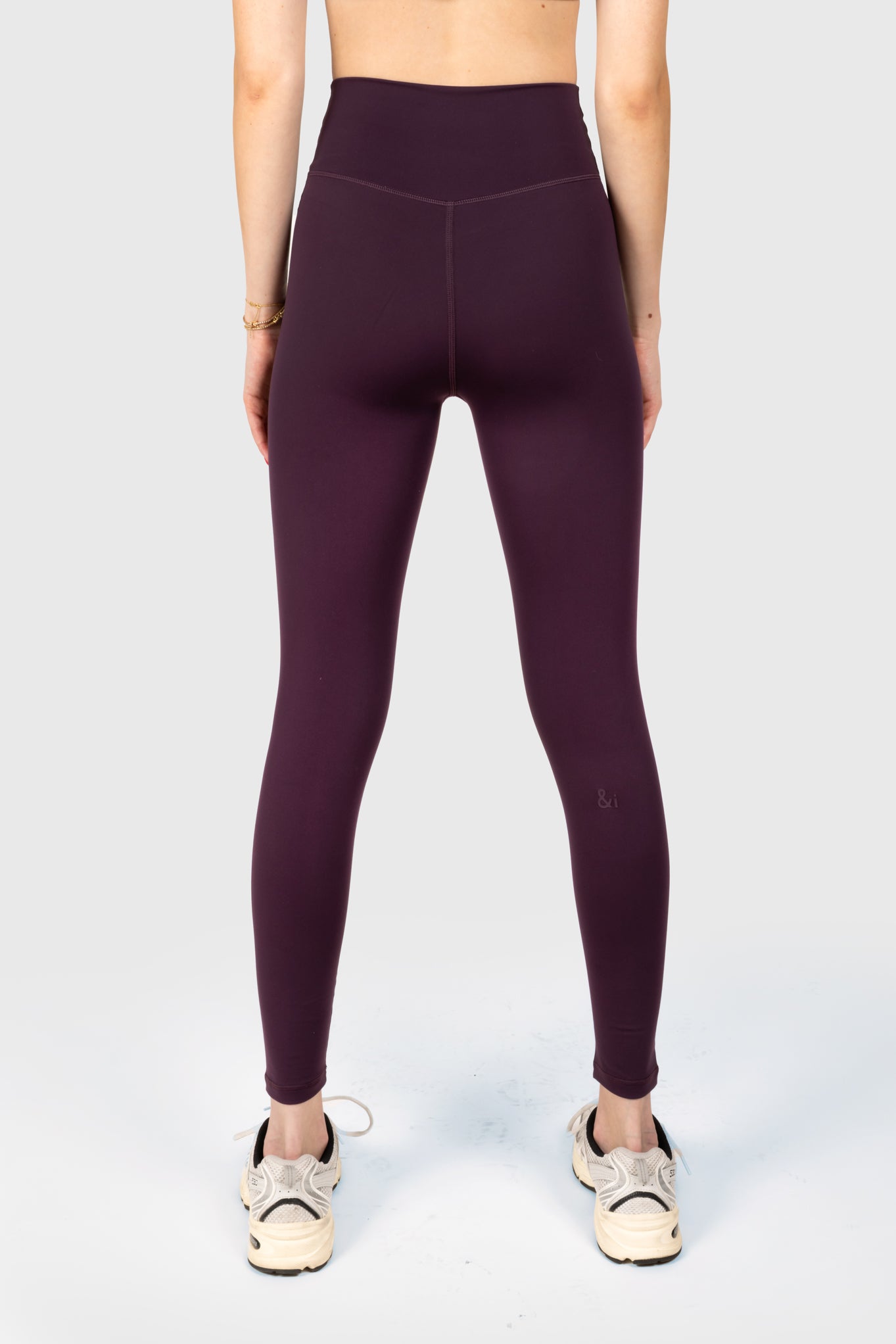 Dark Purple Cross Waistband Leggings