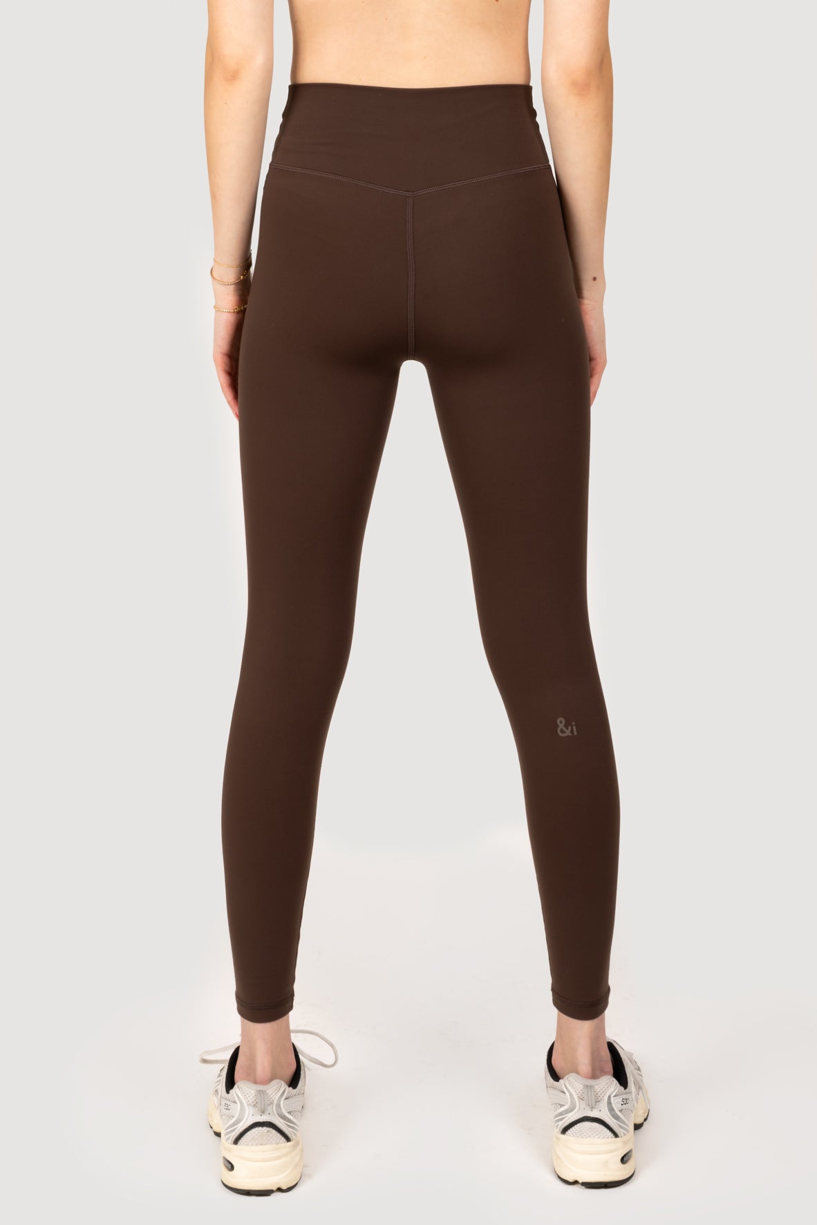 Brown Cross Waistband Leggings