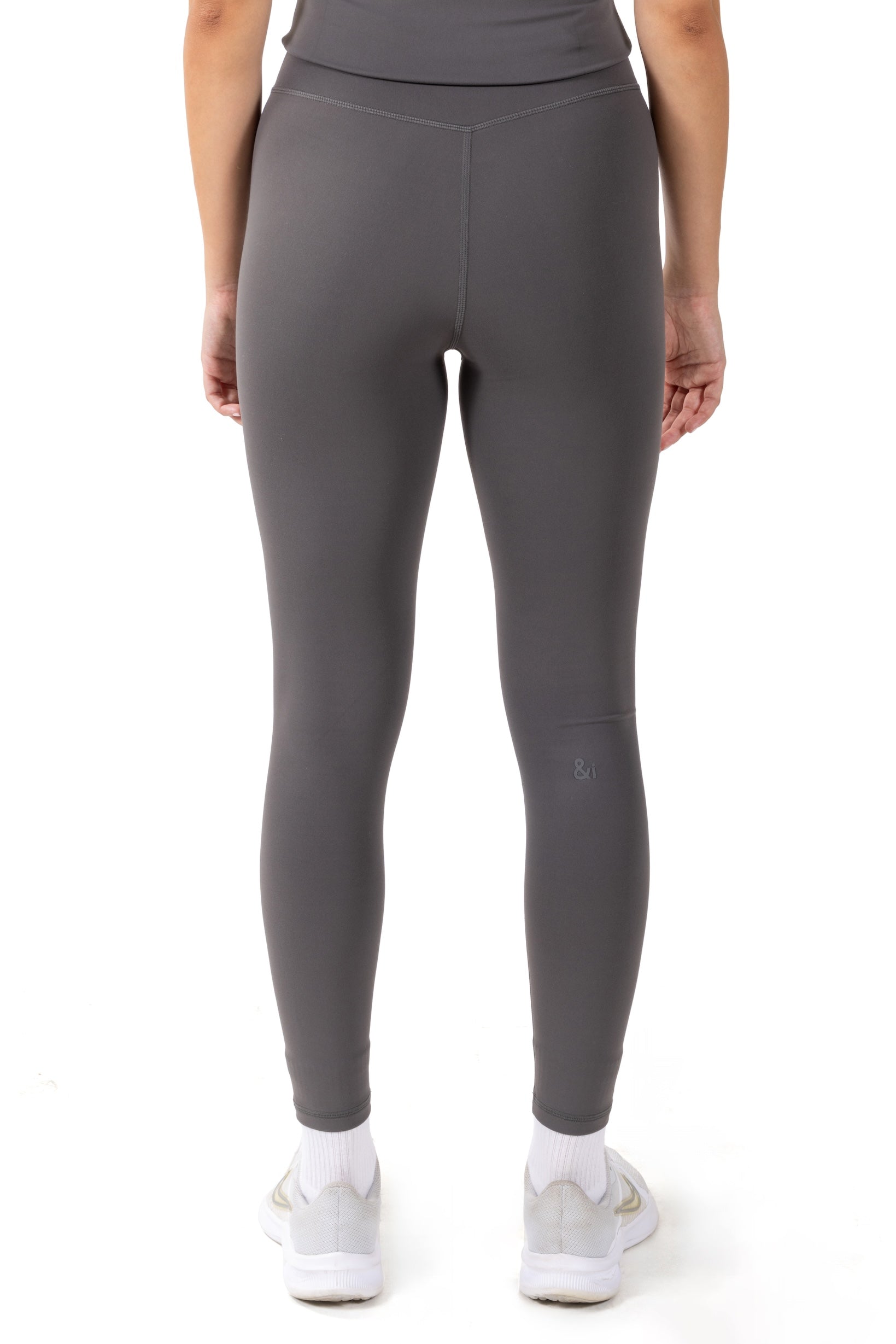 Grey Cross Waistband Leggings