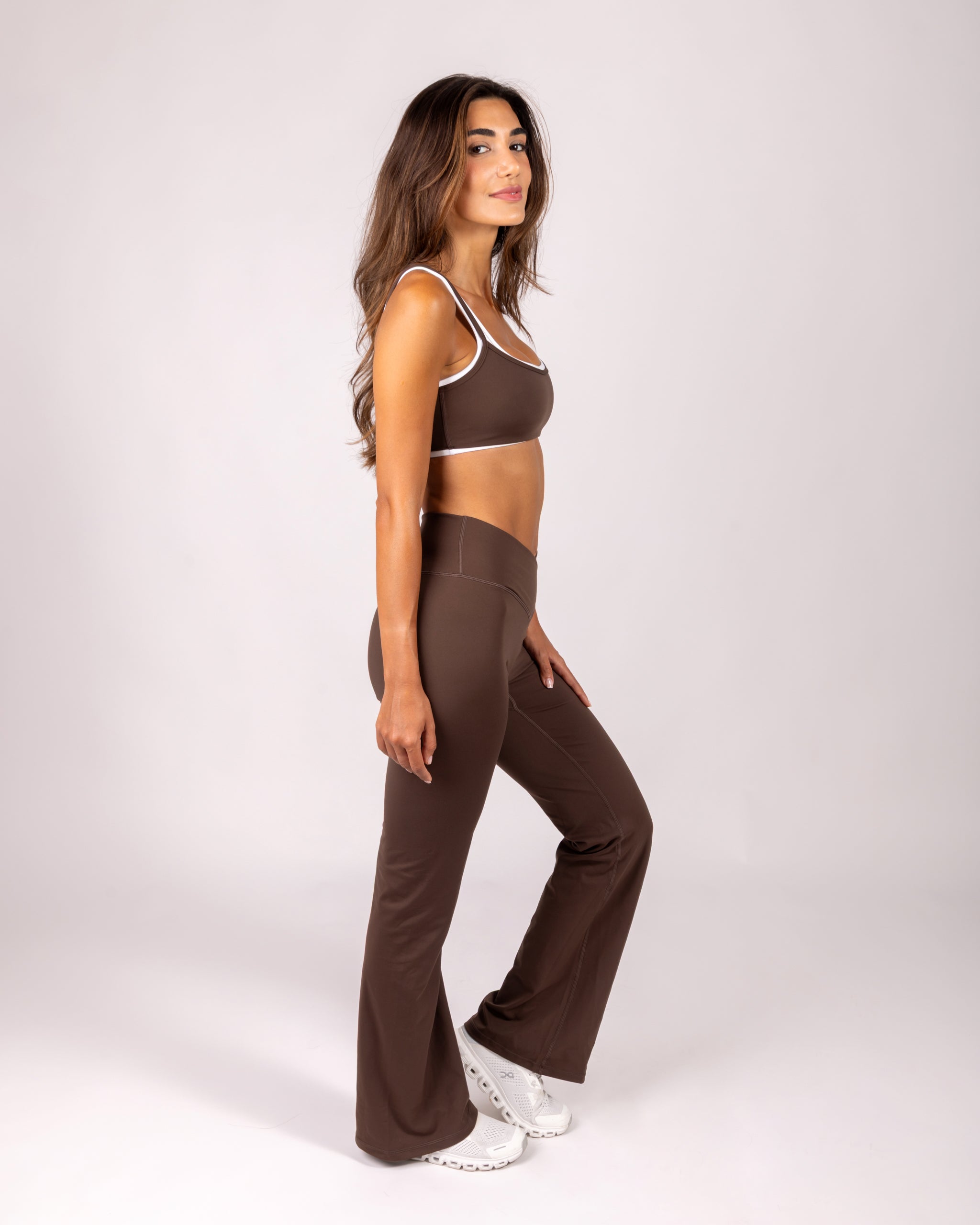 Brown Flared Leggings