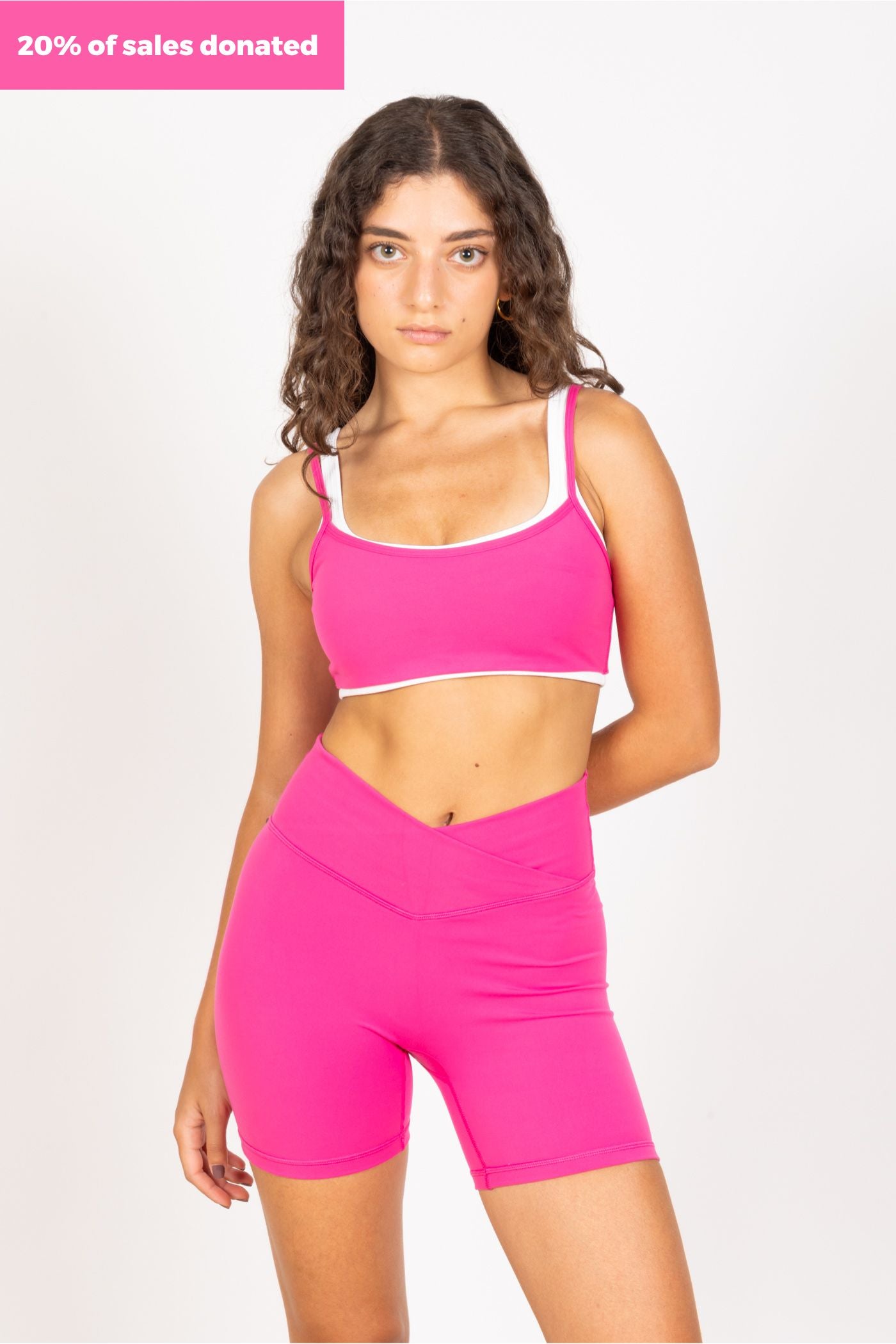 Hot Pink Double Layered Bra