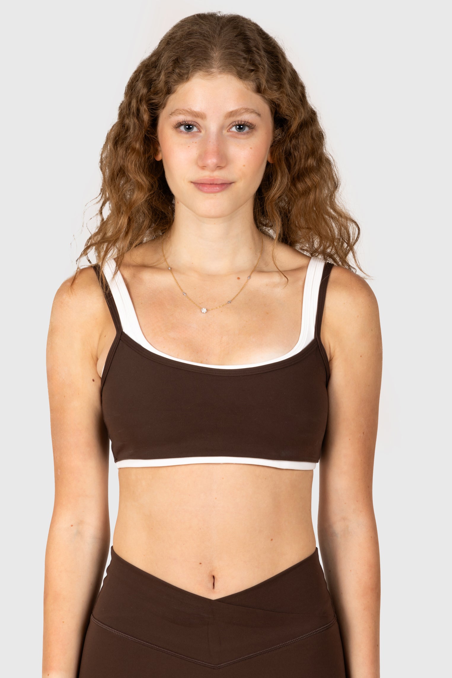 Brown Double Layered Bra