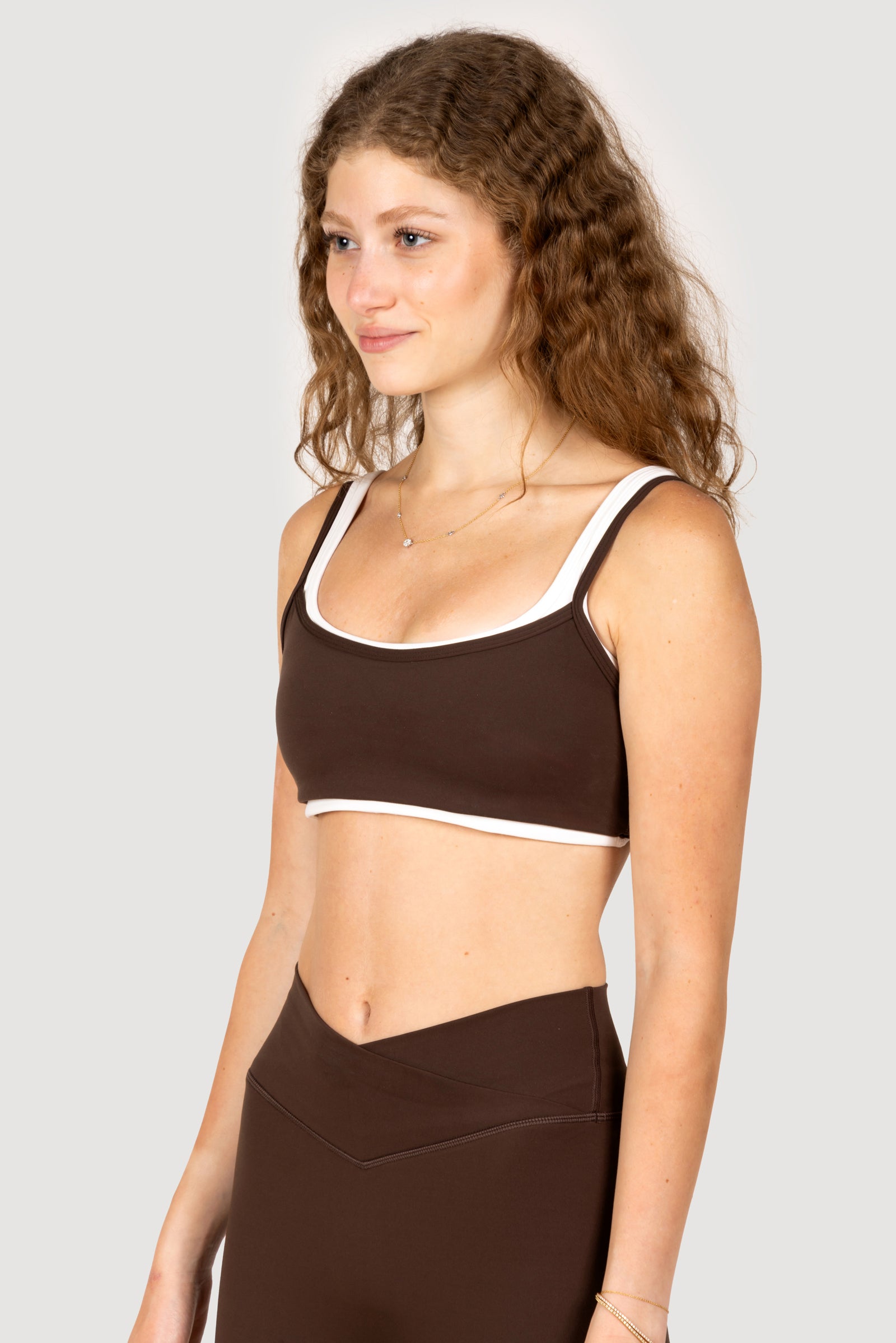 Brown Double Layered Bra