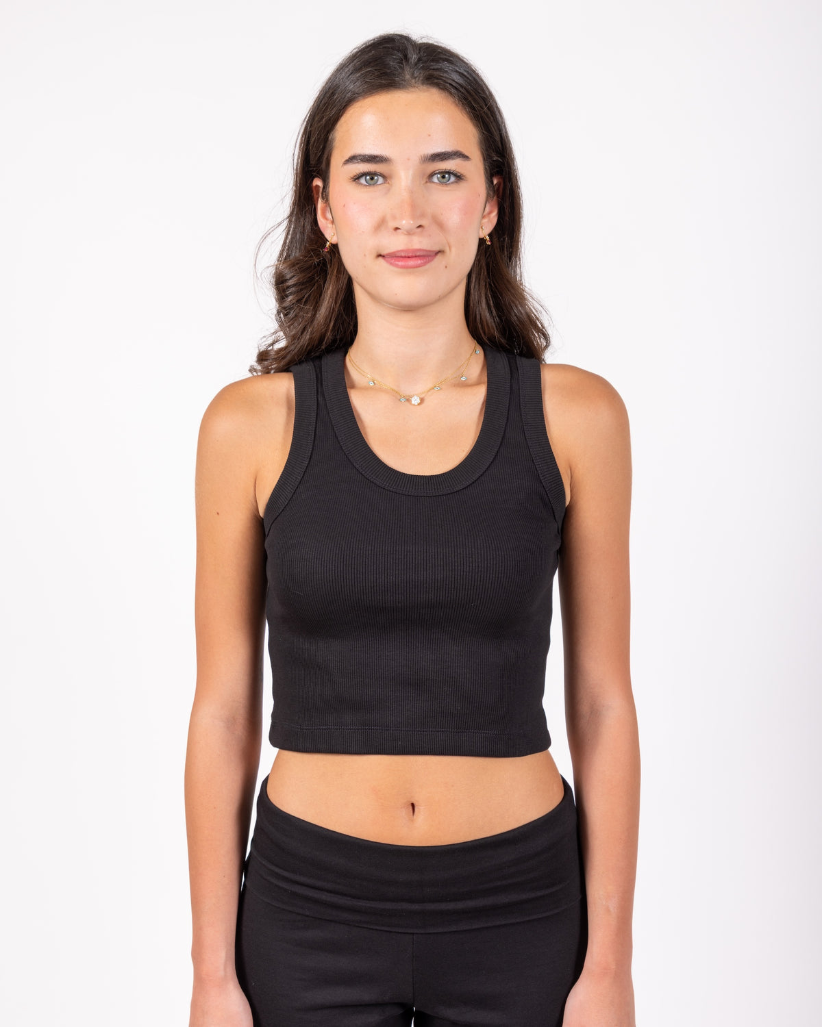 Black Ribbed Tank