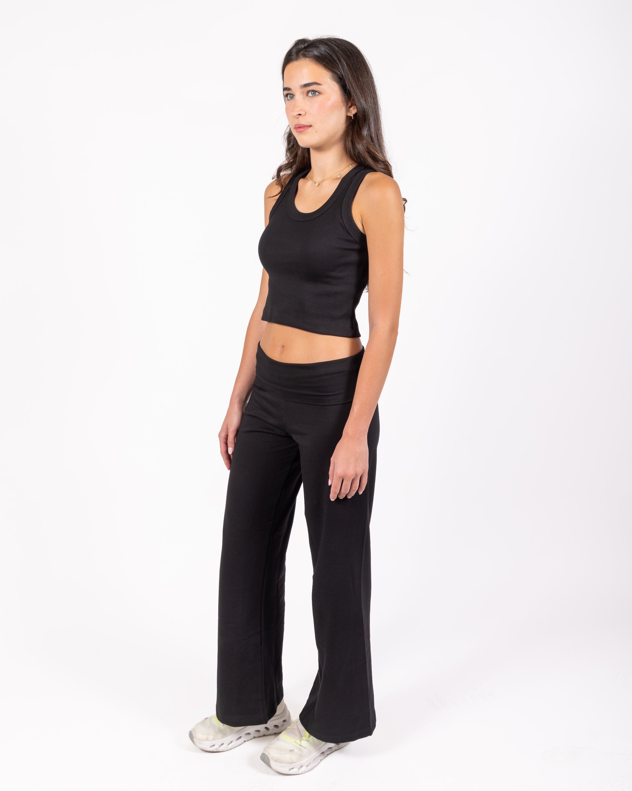 Black Folded Pants