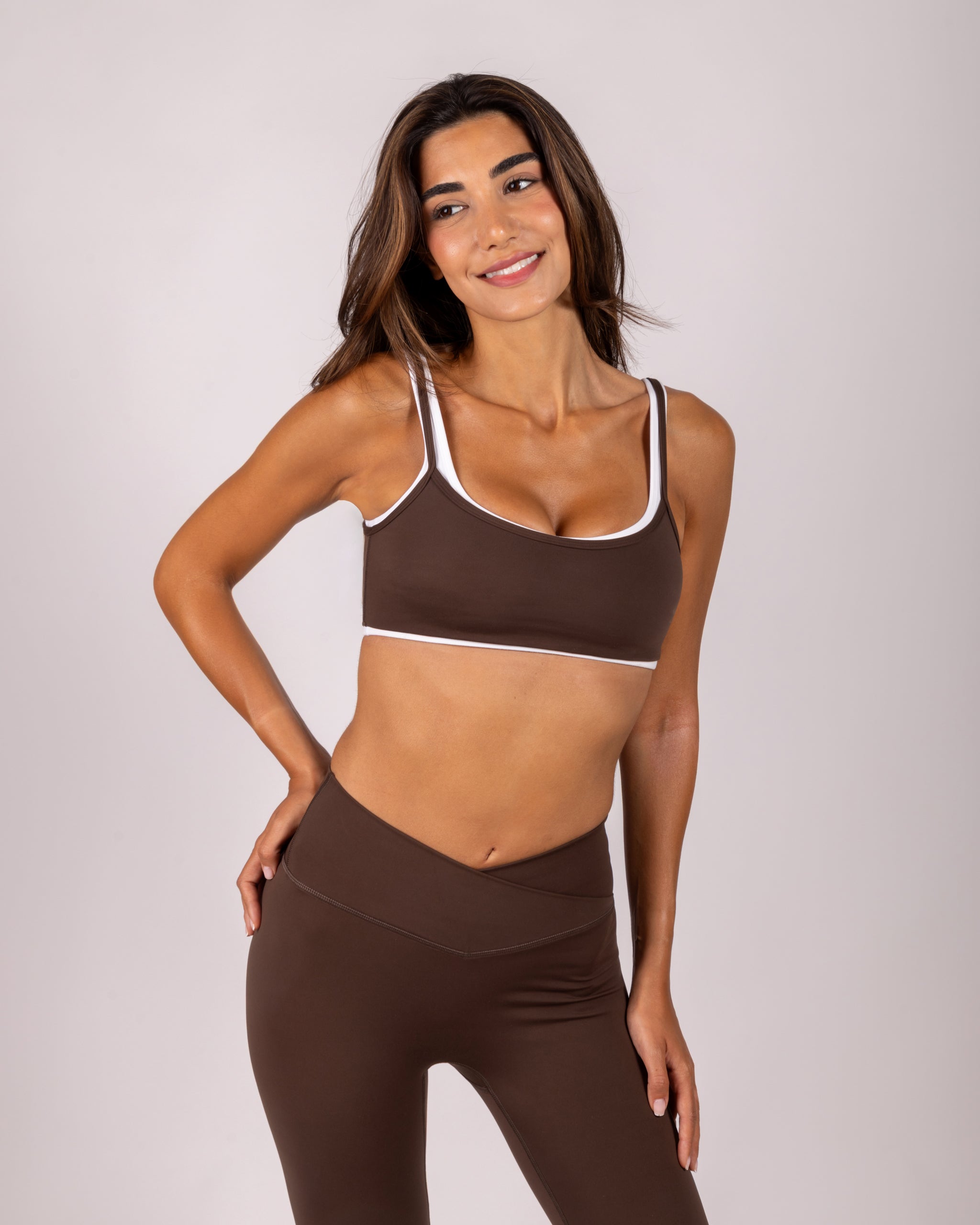 Brown Double Layered Bra
