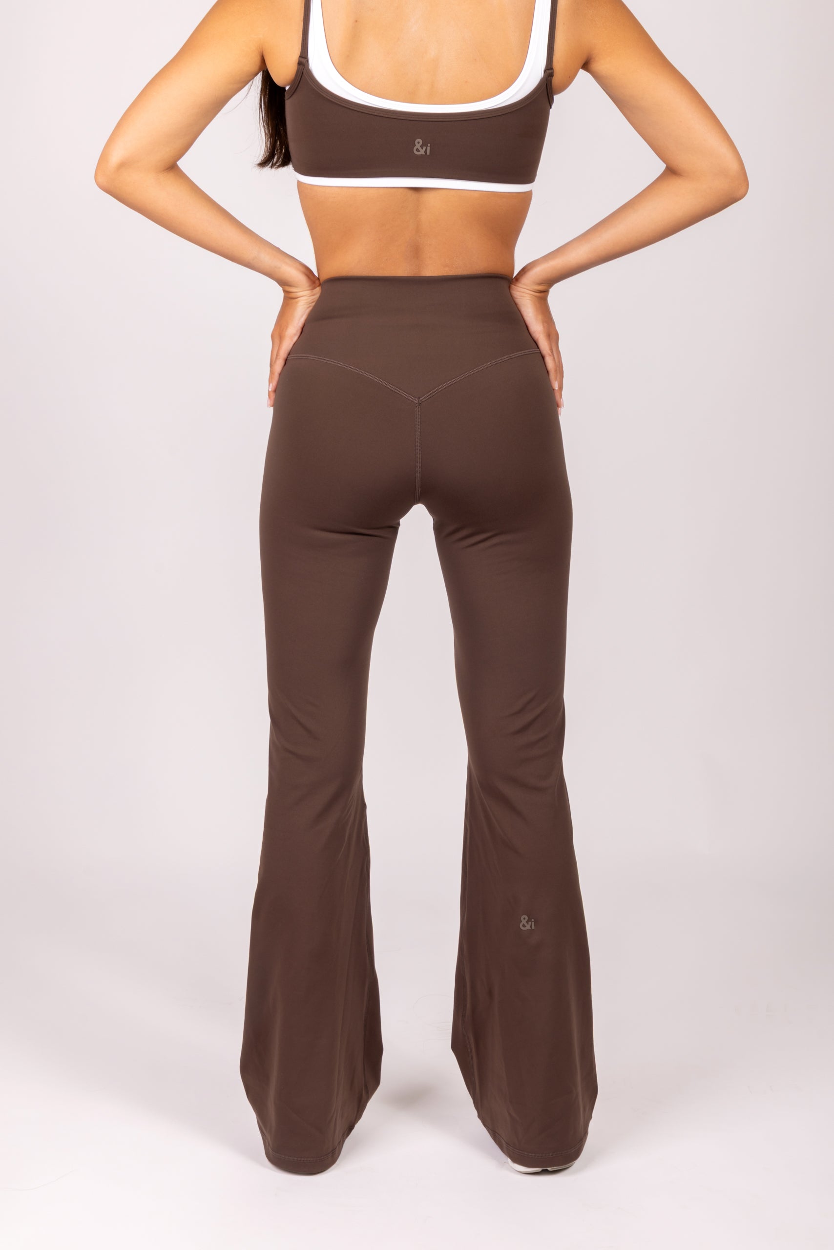 Brown Flared Leggings