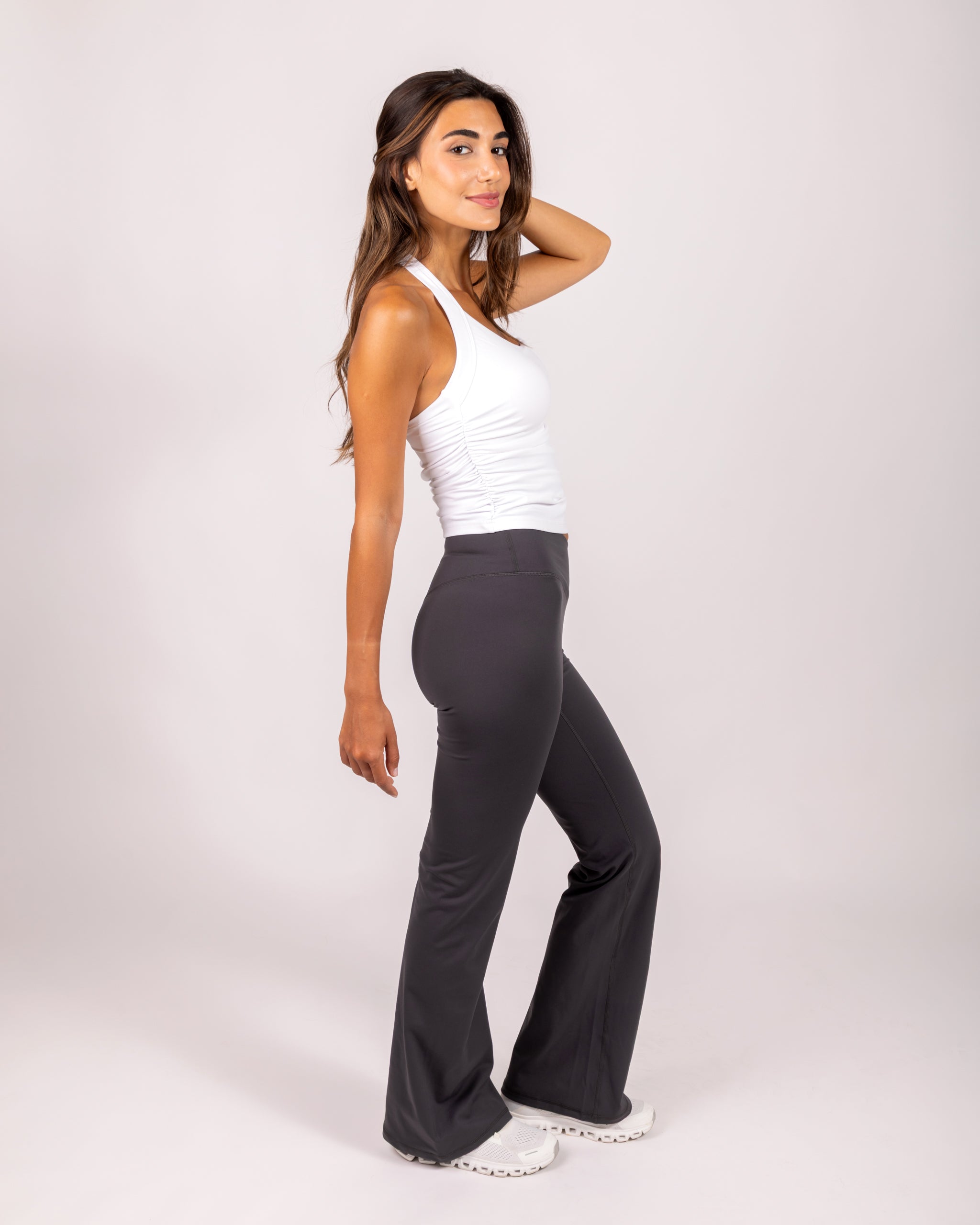 Grey Flared Leggings